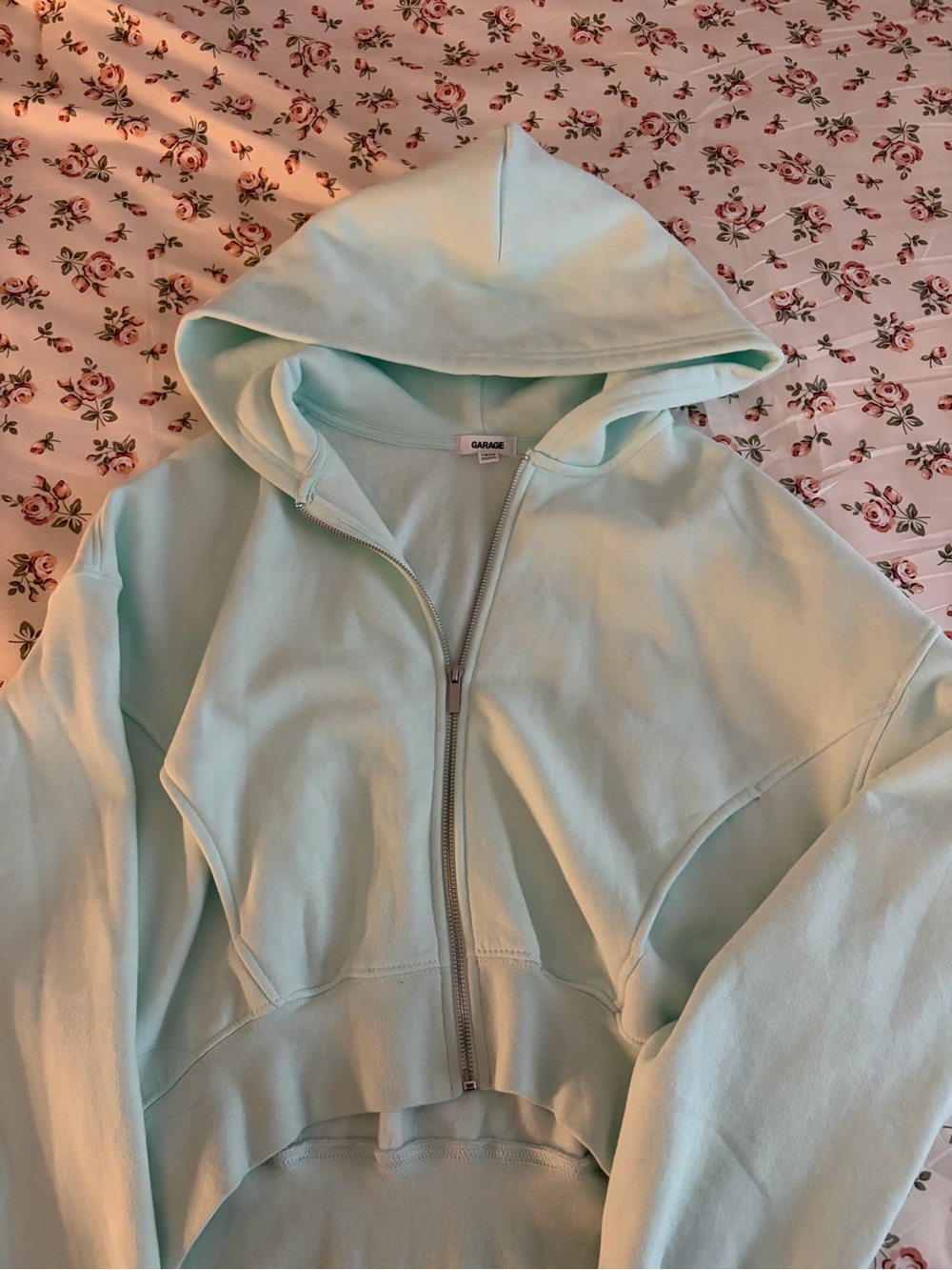 Women's light zip-up hooded sweatshirt